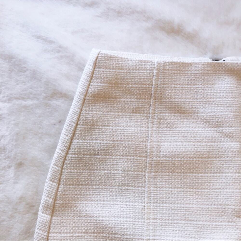 LOFT White Mini Pencil Zip Skirt - Picture 3 of 9